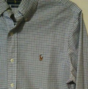 Ralph Lauren(Violet/Navy Blue)Plaid L-sleeve Shirt